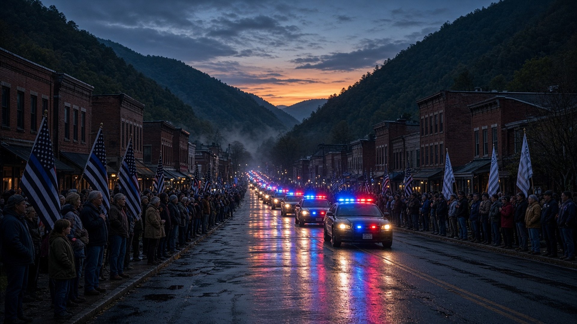 Man Lines Its Streets as More Than 140 Vehicles Bring Deputy Caden Mullins Home